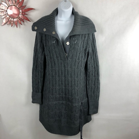 Nine west jeans Sweaters - NineW Sweater L pullover xLong Mackinaw neck snaps